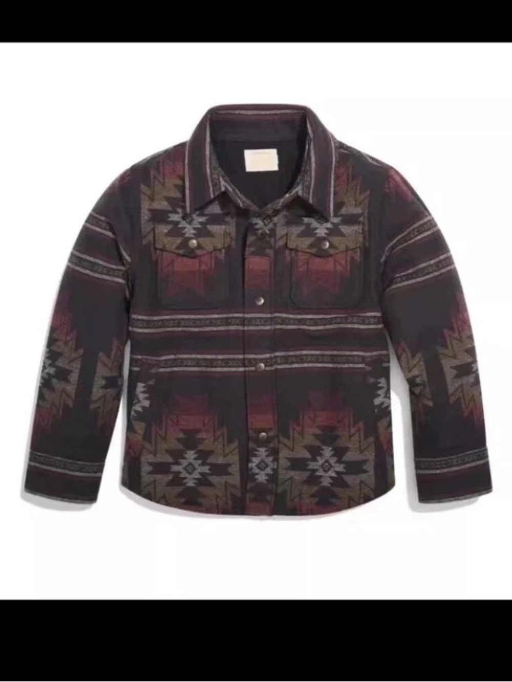 Faherty Kids Doug Good Feather Bondi Jacket Size 5 Southwestern Aztec